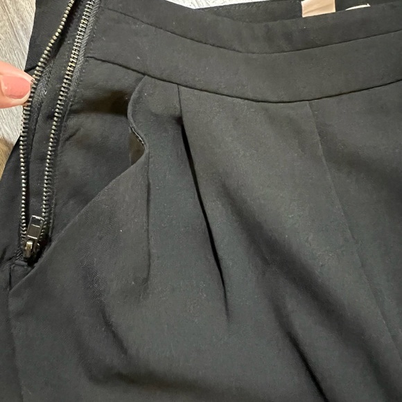 Women's Size S Black Lined Pants Fake Silver Pockets Forever 21 - Picture 4 of 9
